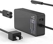 Surface Pro Charger 65W for Microsoft Surface Pro 10, 9, 8, 7+, 7, 6, 5, 4, 3, X, Windows Surface Laptop 6, 5, 4, 3, 2, 1, Surface Go Tablet, Surface Book 3, 2, 1, Support 44W, 36W, 24W, LED, 10FT