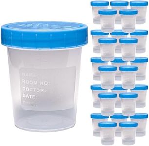 Specimen Cups with Leak Proof Screw on Lids - 4oz [Pack of 25] Clear Non-Sterile Urine Sample Jars - Containers for Safe Pee, Stool, Semen Sample Collection for Testing (25)