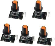 EMSea KY-040 360 Degree Rotary Encoder Module Brick Sensor Development Board with Knob Button Cap 5V 20 Pulse Circle 5 Pack