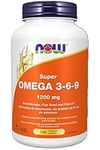 NOW Supplements Super Omega 3-6-9 1,200mg Softgels, 180 Count