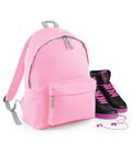 Bagbase BG125J Kids Childrens Junior Fashion Backpack - Classic Pink/ Light Grey - O/S