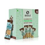 Bevzilla 48 Instant Coffee Powder Sachets (Colombian Gold) - 96 Grams| Hot & Cold Coffee| Makes 48 Cups| 100% Arabica Coffee| Strong Coffee| Easy To Carry| Best Coffee| Espresso, Latte, Cappuccino