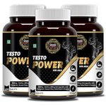 Shudh Kaama Testo Power Natural Testosterone Booster for Men with Tribulus, Ashwagandha and Safed Musli for Strength, Stamina, Energy and Muscle Gain – 60x3 Tablets