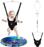 Baby Jumper, Baby Doorway Jumper with Adjustable Strap, Protable Baby Jumpers and Bouncers, Easy to Assemble, Baby Bouncer Jumper with Water Mat