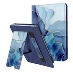 Fintie Stand Case for 6" Kindle Paperwhite (Fits 10th Generation 2018 and All Paperwhite Generations Prior to 2018) - Premium PU Leather Sleeve Cover with Card Slot and Hand Strap, Ocean Marble