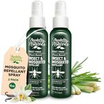 Deet-Free Insect & Mosquito Repellent Pack of 2 (4 oz) – Nice Smelling Insect Repellent with Lemongrass Oil Safe for Pets and Kids – Bug Spray Against Mosquitoes, Gnats, Black Flies, and No-See-ums