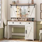 MSmask Farmhouse Vanity Desk with M