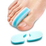 Sumiwish Foam Toe Separators, Breathable Toe Spacers, Reduce Friction and Relieve Corns Pain, Overlapping Toes Corrector - 10 Pack (Blue)