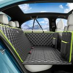 pecute Dog Car Seat Cover with Extender, Upgrade Fabrics Dog Hammock for Back Seat, Convenient In-Car Storage| Easy to Clean, Waterproof and Anti-scratch, Up to 150kg