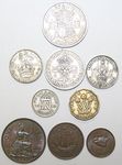 1948 Complete Circulating British Coin Year Set Very Fine or Better Condition 9 Coins in Individual Clear Envelopes