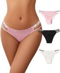 Avidlove Women Sexy Panties Lace Underwear Cheeky Cotton Briefs 3 Pack