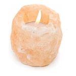 Gleam Himalayan Salt Lamps Pure Salt Lamps with Different Color Shape and Sizes Hand Crafted Crystals from Original Himalayan Mountains Healing Ionizing Premium Quality (Candle Holder)