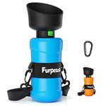 Furpezoo Dog Water Bottle, 800 ml, Water Bottles for Dogs and Cats,Lightweight Pets Dog Drinking Bottle with Foldable Silicone Water Bowl, for Outdoor Walks, Hiking, Travel, Blue