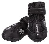 Trixie: - Walker Active Protective Boots for Dogs | Made with Breathable Mesh Material, Protects from Cold Stony or Hot Ground | Used for Pets with Wounds and inflamed Joints - Black, M 2 pcs