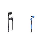 Skullcandy Ink'd+ Wired Earbuds with Microphone/in-Ear Headphones - Black & Jib Earbuds with Microphone, Cobalt Blue (S2DUYK-M712)