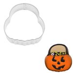 R&M Pumpkin Bucket 3" Tinplated Cookie Cutter, Silver