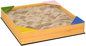 Outsunny Kids Wooden Sand Pit, Chil