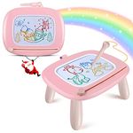 Smasiagon Toddler Girl Toys Age 1-2 Year Old: Magnetic Drawing Board for Kids - Educational Learning Toys for 1 2 3 Year Old Girls Boys Christmas Birthday Gifts (Pink)