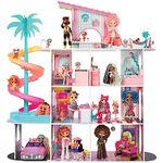 L.O.L. Surprise OMG Fashion House Playset with 85+ Surprises - Real Wood Doll House with Pool, Spiral Slide, Rooftop Patio, Cinema, Transforming Furniture, and more - Great for Kids Ages 4+