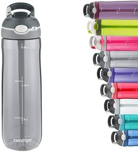 Contigo Ashland Autospout Water Bottle with Flip Straw, Large BPA Free Drinking Bottle, Sports Flask, Leakproof Gym Bottle, Ideal for Sports, Bike, Running, Hiking, 720 ml, Smoke