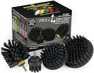 BBQ Grill Cleaning Ultra Stiff Drill Powered Cleaning Brushes 4 Piece Kit Replaces Wire Brushes for Rust Removal, Loose Paint, De-Scaling, Graffiti Removal on Stone, Brick, and Masonry - BBQ Brush