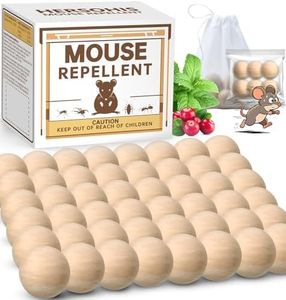 Rodent Repellent 48 Balls, Mouse Repellent Indoor & Outdoor, Mice Repellent with Peppermint Oil, Rat Repellent for House, Garage, RV, Rodent Deterrent for Attic, Basement & Car