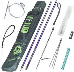 Hawaiian Sling Fishing Spear 7ft Aluminum Pole Spear 3 Prong Sling Spear Fishing Equipment Snorkeling Scuba Diving Gear Polespears Harpoon for Fishing Kayak, Spearfishing, Freediving (Purple)