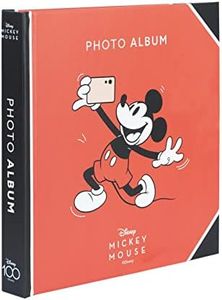 Grupo Erik Disney 100 Mickey Photo Album Self Adhesive | Polaroid Photo Album | 6.3x6.3 inches - 16x16 cm | 11 Double Sided Pages | Hardcover | Instax Photo Album | Dsiney Gifts | Mickey Mouse Gifts