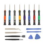 Spartan Screwdriver Set - 8Screwdrivers Includes Torx, Phillips 1.5 & 1.2, Flathead 2.0, Tri-Point 0.6 and 2Triangle Paddles, 2Mount Bars, 1Graver, 1Scraper, 2Tweezers (Spa-16Pcskit)