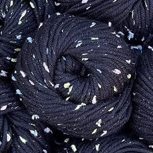 Tweed Twinkles Soft Baby Yarn for Crocheting, 8 Skeins, 696Yds/400G, Free Patterns - Acrylic Baby Blanket Knitting Yarn with Flecks - Size 3 DK Light Worsted Weight - Raven Black