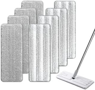 8 Pack Flat Mop Replacement Pads – 13" x 4.9" Microfiber Mop Pads