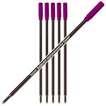 Jaymo Replacement for Cross 8511/8513/8515 - Measures 4.563 in / 116 mm Long - Ballpoint Pen Refill - 6 Purple