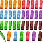 Eruinfang 30-Pack Pencil Grips Pencil Grip 11 Rings Pencil Gripper for Kids Pen Grips Writing Aid Pencil Holder for Children Adults Relieving Fingers Fatigue(Multi-Color)