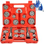 DASBET 22pcs Heavy Duty Disc Brake Caliper Tool Set and Wind Back Kit for Brake Pad Replacement (Red)