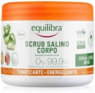 Equilibra Corpo, Scrub Salino Tonificante Energizzante, Scrub Corpo Tonificante ed Esfoliante, per una Pelle Levigata e Nutrita, con Mix di Sali Marini, Oli Naturali ed Estratti Vegetali, 600 g