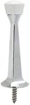 Designers Impressions Polished Chrome Heavy Duty Solid Rigid Door Stop w/ Rubber Tip : 2113 - 10 Pack