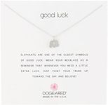 Dogeared Reminder Good Luck Sterling Silver Elephant Pendant Necklace, 16"