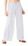 BENKILS Women's Cotton Reyon Regular Fit Palazzo Pants - Available Size - M, L, XL, 2XL, 3XL,4XL (XL, White)