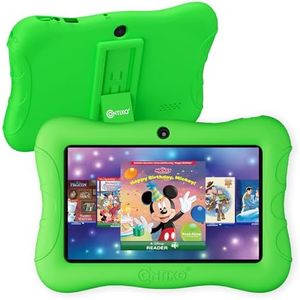 Contixo 7" Kids Tablet - Green - 32GB Android Learning Tablet w/Exclusive 50+ Disney Storybooks (Value $200), WiFi, Parental Controls, Kid-Proof Case & Kickstand,for Ages 3-10