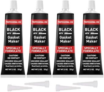 RTV Silicone Gasket Maker, High Temp Silicone Resist Oil, Anti-Freeze RTV Silicone Sealant for Engines, Gearboxes, Pumps, Superchargers (Black, 340g)