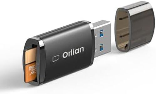 Orlian USB 3.0 Micro SD Card Reader, for MicroSD, MicroSDHC/SDXC UHS-I Memory Card, Compatible with Windows, MAC MacBook Pro/Air, iPhone 15 Pro/Max, Android and More, Black(Micro SD Card Not Included)