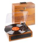 Fenton RP170L Vinyl Record Player - Bluetooth Turntable with Speakers in Case, Vintage Design with Modern Features, Turntable Record Player, Bluetooth Vinyl Record Player, Bluetooth Vinyl Player