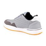 BXXY Men's Faux Leather Grey Casual Sports Running Lace-Up Light Weight Shoes with Airmix Sole. - 10 UK