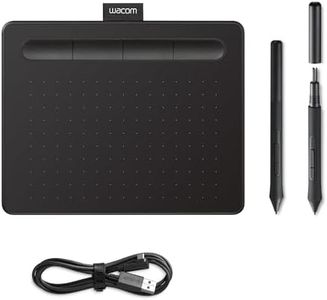 Wacom Intuos S Black – Drawing Tablet with Pen, Stylus Battery-Free & Pressure-Sensitive, Compatible with Windows, Mac & Android, Perfect Tablet for Drawing, Graphics or Remote Working