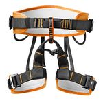 predolo Climbing Harness Professional Mountaineering Rock Climbing Harness, Rappelling Safety Harness, Orange, 68-120cm