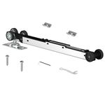 JUBEST Pocket Door Roller with 120LBS Soft Close Mechanism, Two-Way Soft Close, Three-Wheel Pocket Door Hanger, Double Sided Pocket Door Hardware