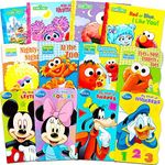 Sesame Street + Mickey Mouse Baby Toddler Beginnings Board Books & Story Books (12 Book Set)