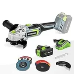 WORKPRO 20V Cordless Angle Grinder Kit, 4-1/2 Inch, Lightweight Angle Grinder Tool w/ 4.0Ah Lithium-Ion Battery & Fast Charger, Ergonomic Button Position for Reducing Hand Pressure…