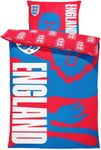 Forever Collectibles UK England FA Slogan Football Home Bedroom Crest Duvet Single Bed Bedding Set
