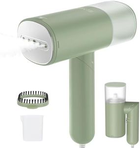 Handheld Steamer for Clothes, 1200W Foldable Travel Steamer, 20 Sec Preheat Garments Wrinkle Remover, 120V Portable Hand Steamer with 150ml Water Tank, Clothes Steamer for Home Travel-GREEN